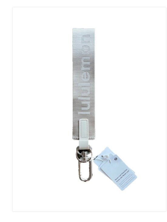 lululemon athletica Accessories - Lululemon Never Lost Keychain NWT Large Tan Ivory Silver Accessory